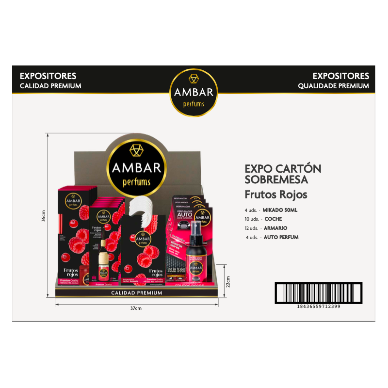 Expositorsitor sombresa ambientacion frutos rojos-AMB-25030418-ambar