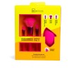 Set de 4 piezas brochas y esponja de maquillaje-CIDC-90311-IDC INSTITUTE