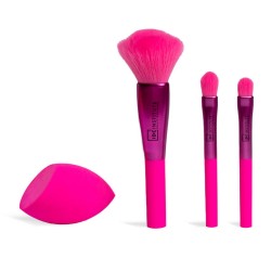 Set de 4 piezas brochas y esponja de maquillaje-CIDC-90311-IDC INSTITUTE