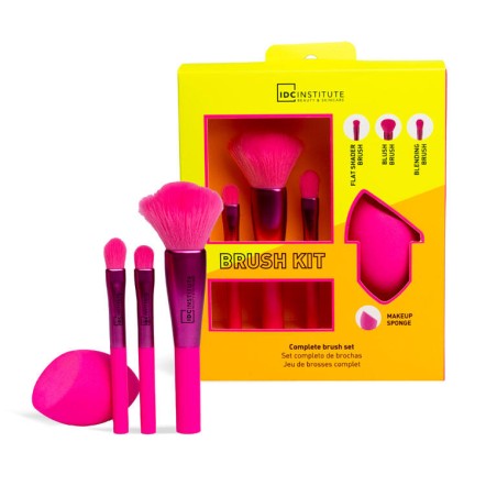 Set de 4 piezas brochas y esponja de maquillaje-CIDC-90311-IDC INSTITUTE