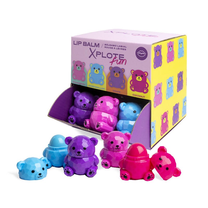 Bálsamo labial infantil Teddy Bear sabores surtidos-XP-12290-Xplote Fun