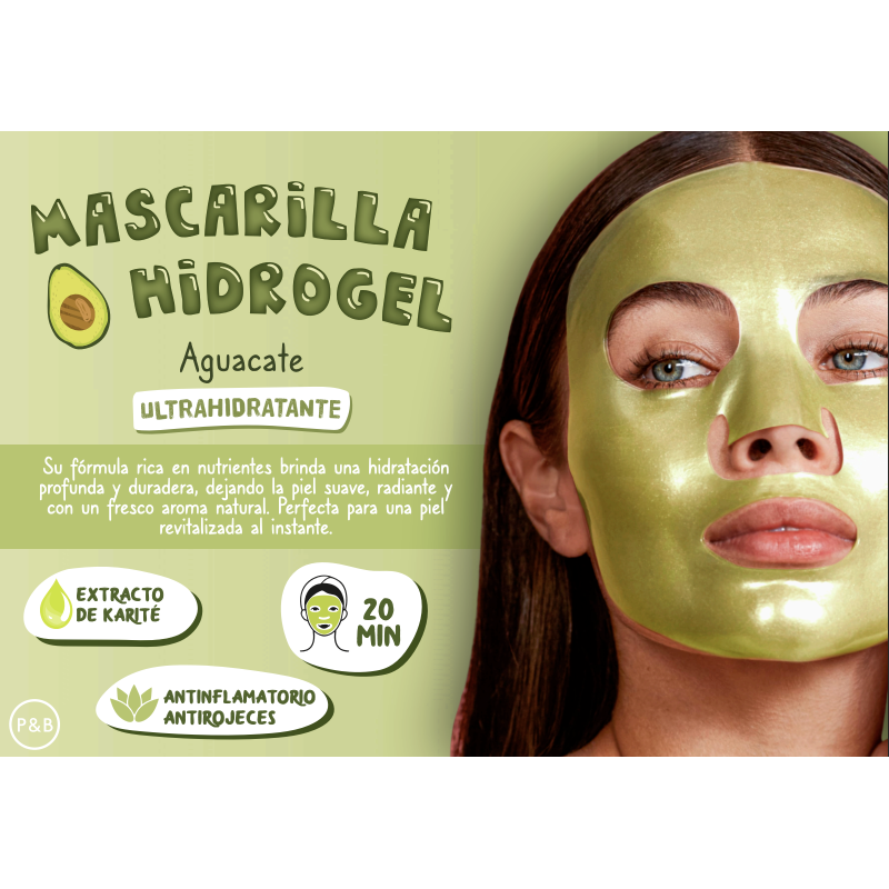 Mascarilla facial hidrogel ultrahidratante de Aguacate-TFC-10310216-The Fruit Company