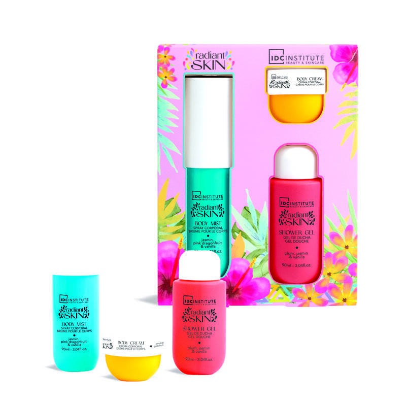 Pack regalo trío cuidado diario: gel de ducha, loción corporal y body mist -IDC- 90323-IDC Institute