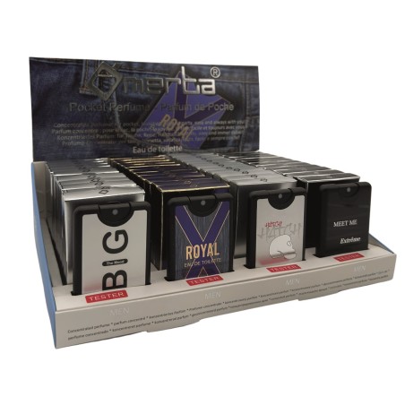 Expositor pocket colonia 20 ml 48uds + 4 tester EDT-OM-MD08-OMERTA