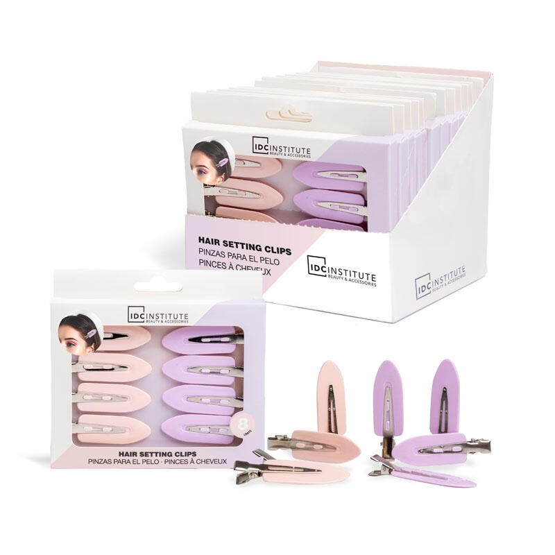 Pack 8 clips para el cabello-IDC-90249-IDC INSTITUTE