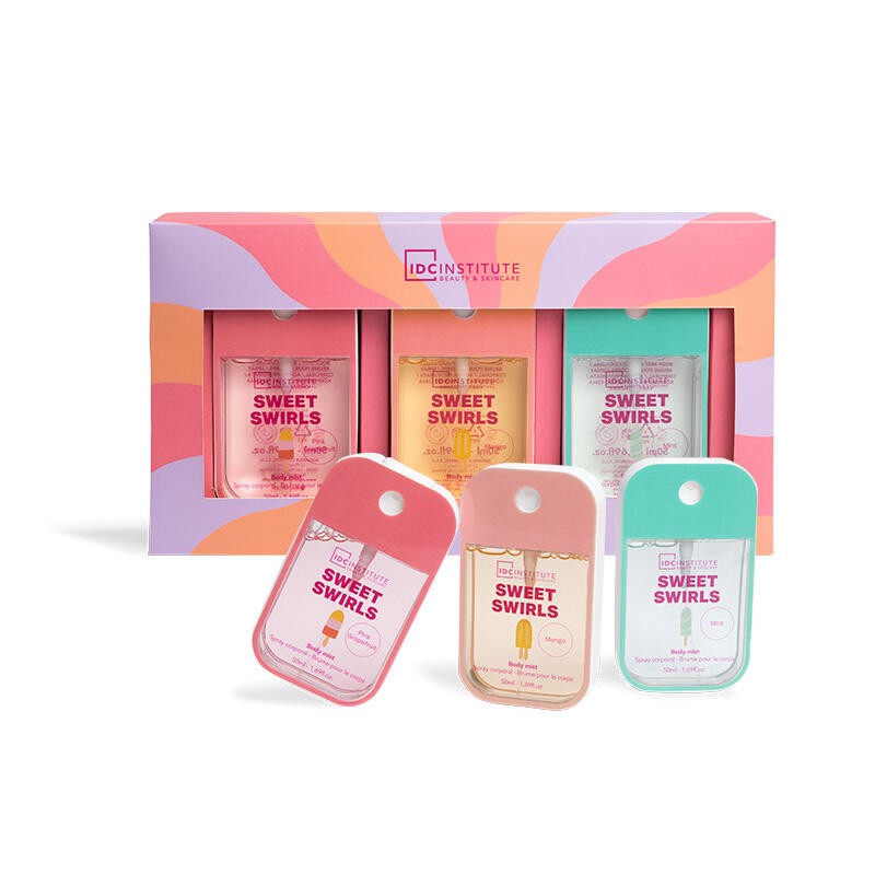 Pack regalo 3 Brumas corporales 50 ml Sweet Swirls Tropical-IDC-44163-IDC Institute