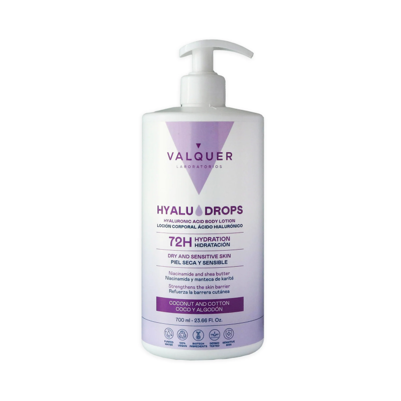 Hyaludrops Loción Corporal Coco y Algodón – Hidratación 72H - 700 ml-VAL-34010-Valquer