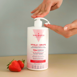 Hyaludrops Loción Corporal Fresa y Karité – Hidratación 72H - 700 ml-VAL-34009-Valquer