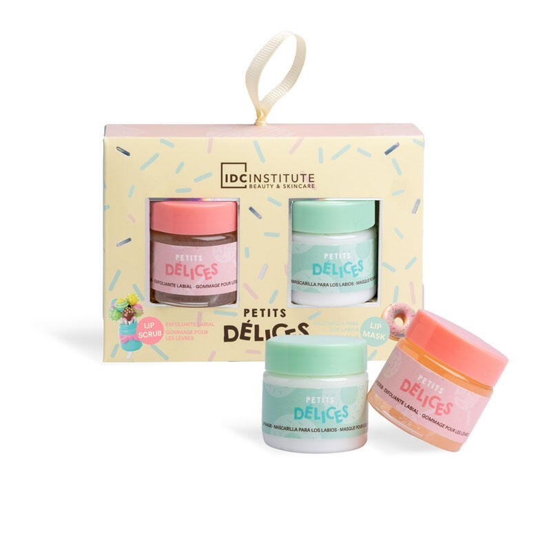 Pack regalo 2 piezas en cajita: exfoliante y  bálsamo labial petits délices idc institute-CIDC-42201-IDC Institute
