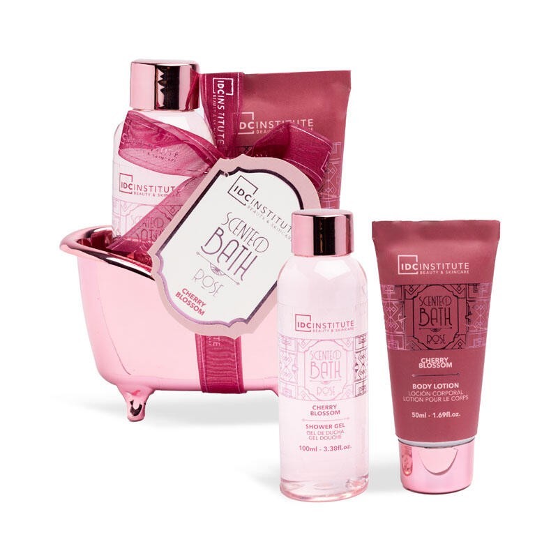 Miniset regalo: gel de ducha y loción corporal bath rose idc institute-CIDC-42277-IDC Institute