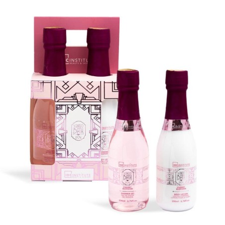 Pack regalo baño botellas champagne:gel de ducha y loción corporal bath rose idc institute-CIDC-42278-IDC Institute