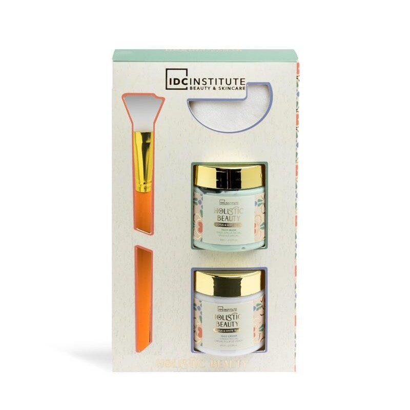 Pack regalo 4 piezas cuidado facila: mascara facial-crema facial-esponja facial y brocha facial h-IDC-42215-IDC Institute