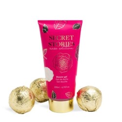 Pack regalo en cajita: gel de ducha y 3 bombas de baño secret stories idc institute-IDC-42289-IDC Institute