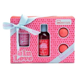 Pack regalo 4 piezas spa: gel de ducha-2 bombas de baño y 1 vela in love idc institute-CIDC-42210-IDC Institute