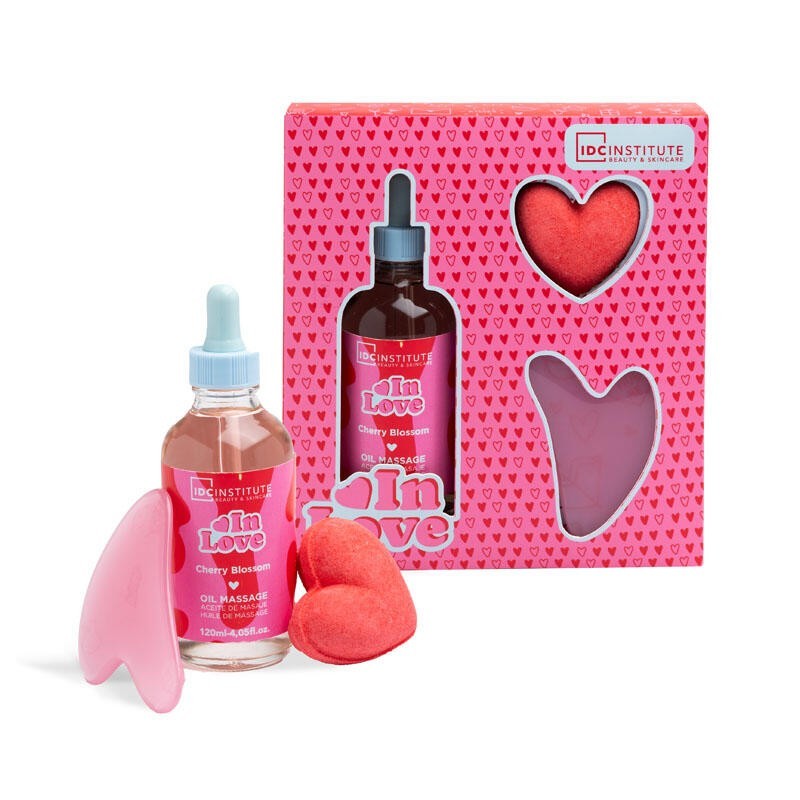 Pack regalo 3 piezas masaje: aceite para masages-bomba de baño y 1 gua sha in love idc institute-IDC-42213-IDC Institute