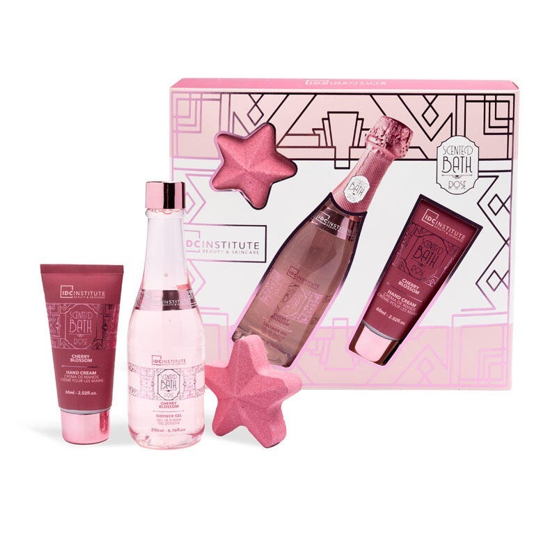 Pack regalo 3 piezas en caja:gel de ducha-crema de manos y bomba de baño bath rose idc institute-IDC-42280-IDC Institute