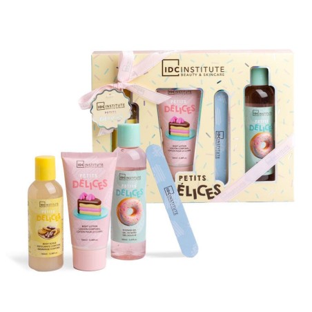 Pack regalo 4 piezas en caja: gel de ducha-loción corporal-exfoliante corporal y 1 lima de uñas p-IDC-42203-IDC Institute