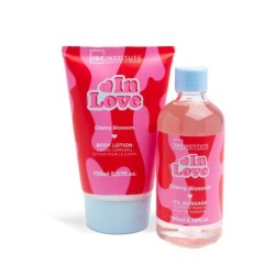 Pack regalo 2 piezas en neceser: loción corporal-aceite para masages y neceser in love idc instit-IDC-42214-IDC Institute