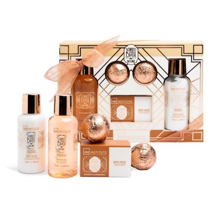 Pack regalo 5 piezas en caja:gel de ducha-loción corporal-sales de baños y 2 bombas de baño bath -IDC-42265-IDC Institute