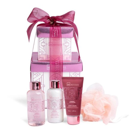Pack regalo en cajitas:gel de ducha-loción corporal-crema de manos y  esponja bath rose idc insti-IDC-42292-IDC Institute