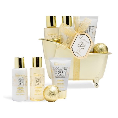 Pack regalo 4 piezas:gel de ducha-loción corporal-crema de manos y bomba de baño bath gold  idc i-IDC-42255-IDC Institute