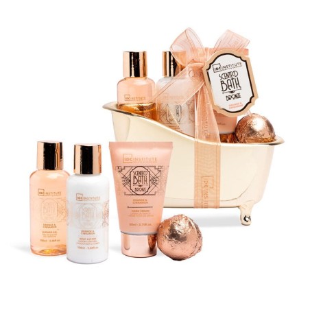 Pack regalo en bañera:gel de ducha-loción corporal-crema de manos y bomba de baño bath bronze idc-IDC-42266-IDC Institute