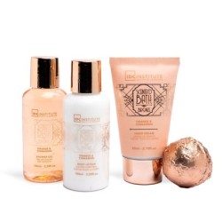 Pack regalo en bañera:gel de ducha-loción corporal-crema de manos y bomba de baño bath bronze idc-IDC-42266-IDC Institute