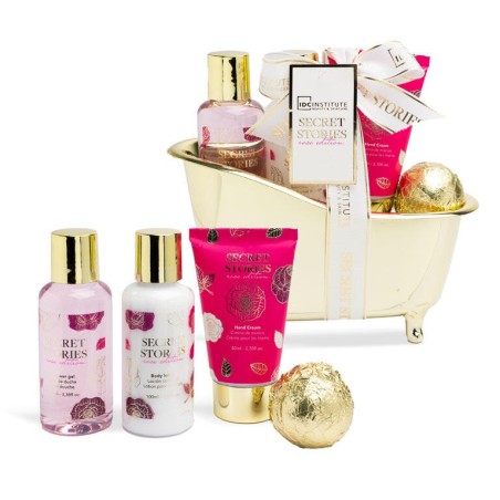 Pack regalo 4 piezas en bañerita: gel de ducha-loción corporal-crema de manos y  bomba de baño se-IDC-42291-IDC Institute
