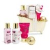 Pack regalo 4 piezas en bañerita: gel de ducha-loción corporal-crema de manos y  bomba de baño se-IDC-42291-IDC Institute