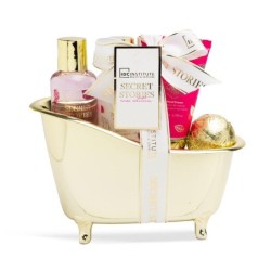 Pack regalo 4 piezas en bañerita: gel de ducha-loción corporal-crema de manos y  bomba de baño se-IDC-42291-IDC Institute