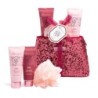Pack regalo en neceser: loción corporal-gel de ducha y esponja bath rose-CIDC-42283-IDC Institute