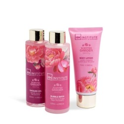 Pack regalo 3 piezas: gel de ducha-baño de burbujas-loción corporal scented garden idc institute-IDC-42248-IDC Institute