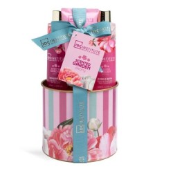 Pack regalo 3 piezas: gel de ducha-baño de burbujas-loción corporal scented garden idc institute-IDC-42248-IDC Institute