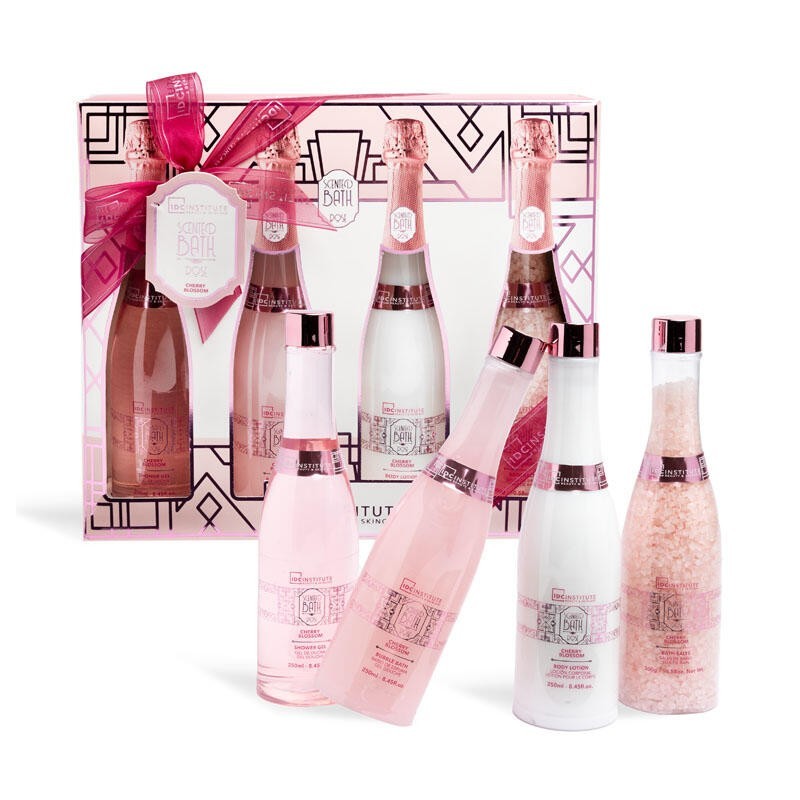 Pack regalo en caja 4 botellas: sales de baños-baño de burbujas-loción corporal y gel de ducha ba-IDC-42284-IDC Institute