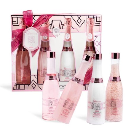 Pack regalo en caja 4 botellas: sales de baños-baño de burbujas-loción corporal y gel de ducha ba-IDC-42284-IDC Institute