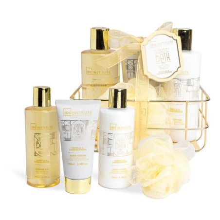 Pack regalo 4 piezas: gel de ducha-loción corporal-crema de manos y esponja bath gold idc institute-IDC-42256-IDC Institute