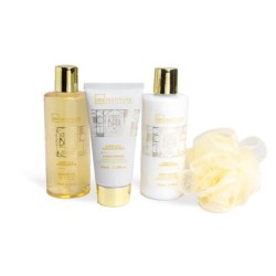 Pack regalo 4 piezas: gel de ducha-loción corporal-crema de manos y esponja bath gold idc institute-IDC-42256-IDC Institute