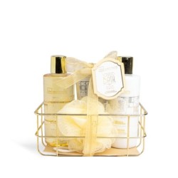 Pack regalo 4 piezas: gel de ducha-loción corporal-crema de manos y esponja bath gold idc institute-IDC-42256-IDC Institute