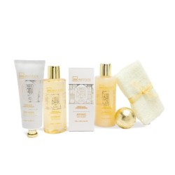 Pack regalo 6 piezas en caja: gel de ducha-baño de burbujas-loción corporal-sales de baño-bomba d-IDC-42259-IDC Institute