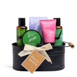 Pack regalo 5 piezas spa: gel de ducha-baño de burbujas-sales de baño-loción corporal y exfoliant-IDC-42228-IDC Institute