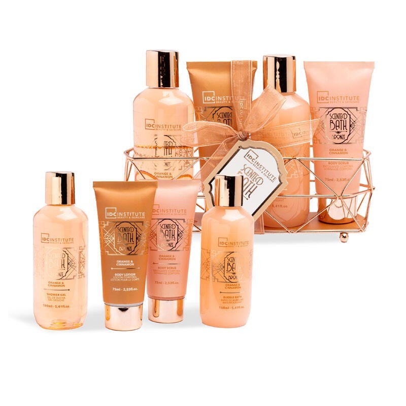 Pack regalo 4 piezas:gel de ducha-baño de burbujas-loción corporal y exfoliante corporal bath bro-IDC-42269-IDC Institute