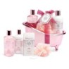 Pack regalo en bañera: gel de ducha-loción corporal-sales de baño y esponja bath rose idc institu-IDC-42282-IDC Institute