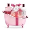 Pack regalo en bañera: gel de ducha-loción corporal-sales de baño y esponja bath rose idc institu-IDC-42282-IDC Institute