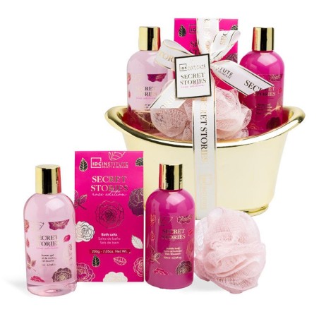 Pack regalo 4 piezas: sales de baño-gel de ducha-baño de burbujas y esponja secret stories idc in-IDC-42295-IDC Institute