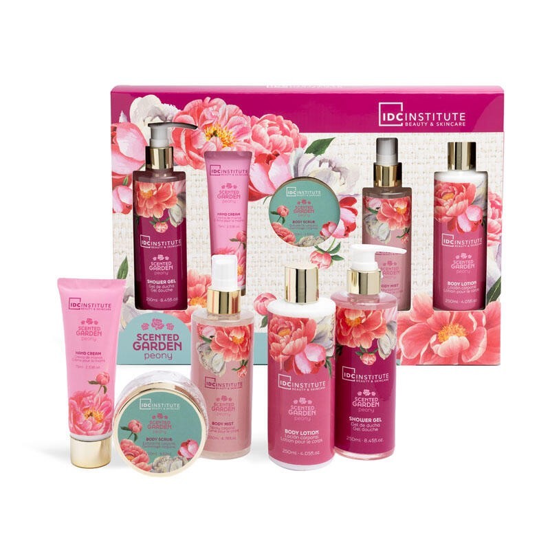 Pack regalo en caja: gel de ducha-loción corporal-bruma corporal-exfoliante corporal y crema de m-IDC-42246-IDC Institute