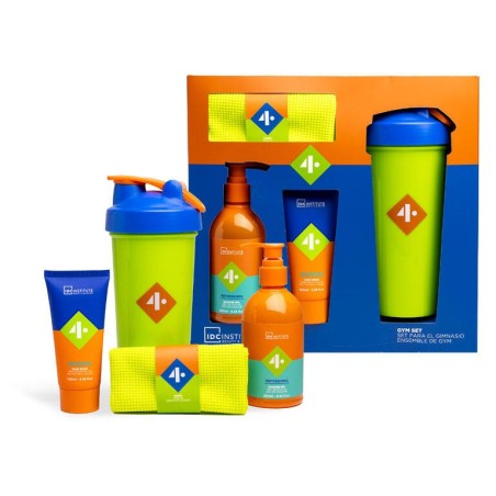 Pack regalo 4 piezas hombre en caja: gel de ducha-limpiador facial-1 botella y 1 toalla men 4 gym-IDC-42302-IDC Institute