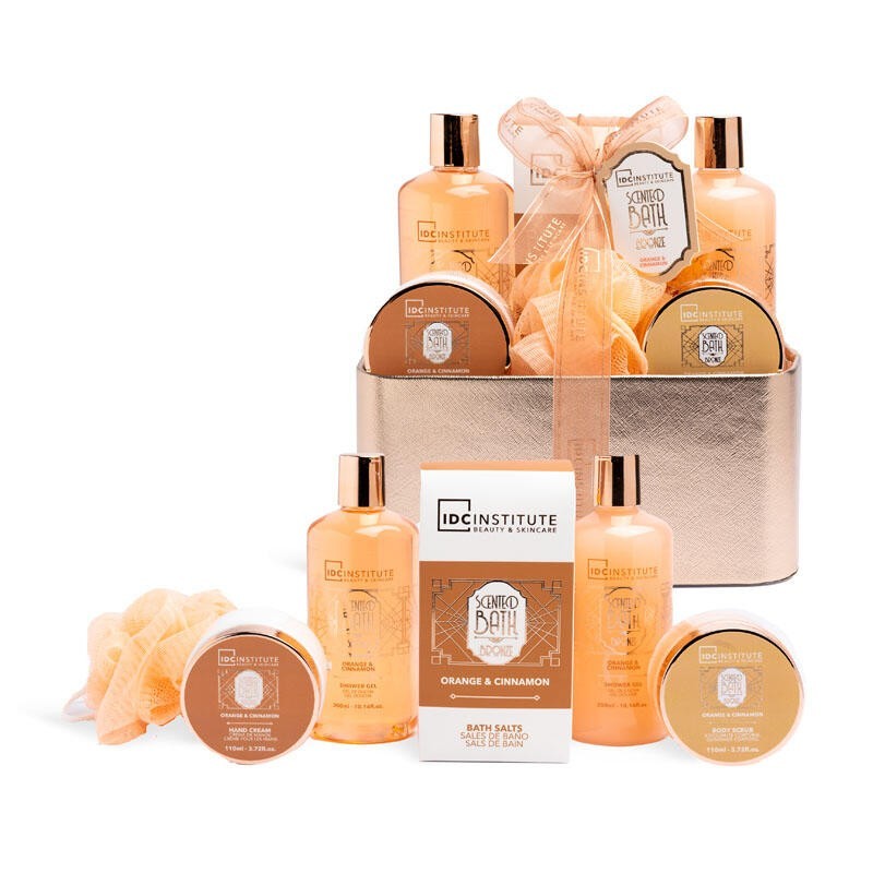 Pack regalo 6 piezas: gel de ducha-baño de burbujas-sales de baño-crema de manos-exfoliante corpo-IDC-42274-IDC Institute