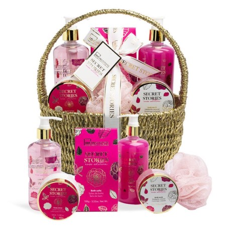 Pack regalo 6 piezas en cesta: gel de ducha-1 baño de burbujas-1 loción corporal-1 sales de baño--IDC-42298-IDC Institute