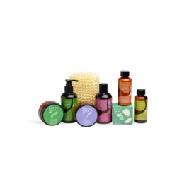 Pack regalo 8 piezas en cesta: gel de ducha-loción corporal-sales de baño-jabón de ducha-champú-a-IDC-42230-IDC Institute