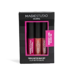 Set 3 bálsamos labiales de manteca colorful en cajita-MS-44255-Magic Studio